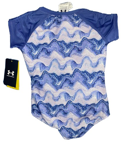 Traje de baño Under Armour UA para niñas manga corta UPF30 una pieza azul talla 5 nuevo con etiquetas - Imagen 6 de 6