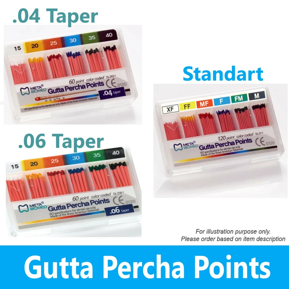 Gutta Percha Points Taper 0.4 / 0.6 /Standart, All Sizes Dental Endo Meta Biomed - Image 3 of 3