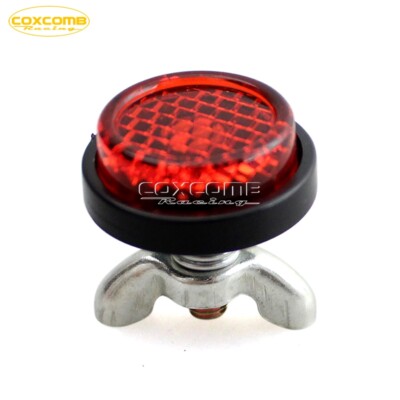4 Viti Catarifrangenti Rosse Per Targa Moto | Cappucci Rifrangenti Riflettenti TR-2254-RD - 3