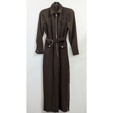 ZARA WOMAN Belted Zipped Cropped Jumpsuit Size S