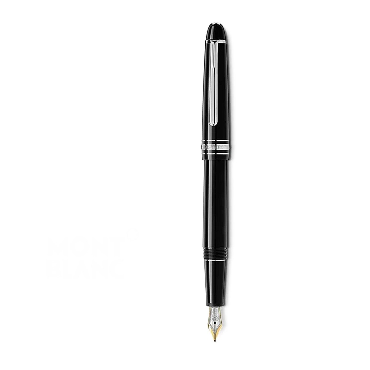 MONT BLANC MEISTERSTUCK 145 FOUNTAIN PEN BLACK Platinum M Nib in