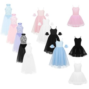 Kids-Ballet-Dance-Dress-Mesh-Tutu-Skirts-Girls-Gymnastics-Cutout-Back-Dancewear