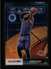 LEBRON JAMES 2019/20 HOOPS PREMIUM STOCK #20 LIGHTS CAMERA ACTION ORANGE FC5946