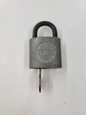 Vintage Metal Padlock. Has Key But Won't Open. Yale Lock. Made In USA 