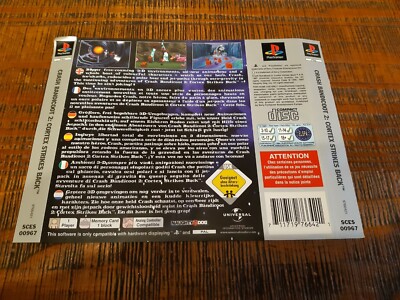Jaquette Seule Crash Bandicoot 2 PS1 – Français, Originale, Pour Collection Ou Remplacement
