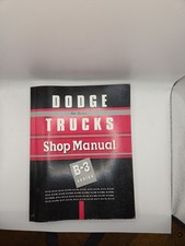 1951 1952 Dodge Truck Shop Manuel Covers B-3 Series Great Condition 
