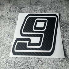 Custom Motocross Numbers Vinyl Decal for Dirt Bike Racing Helmet Black 6cm