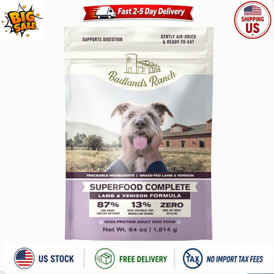 Badlands Ranch Superfood Complete Lamb & Venison Air Dried Dog Food 64oz