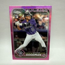 2024 Topps Chrome - Hunter Goodman #99 Pink Refractor (RC)Colorado Rockies