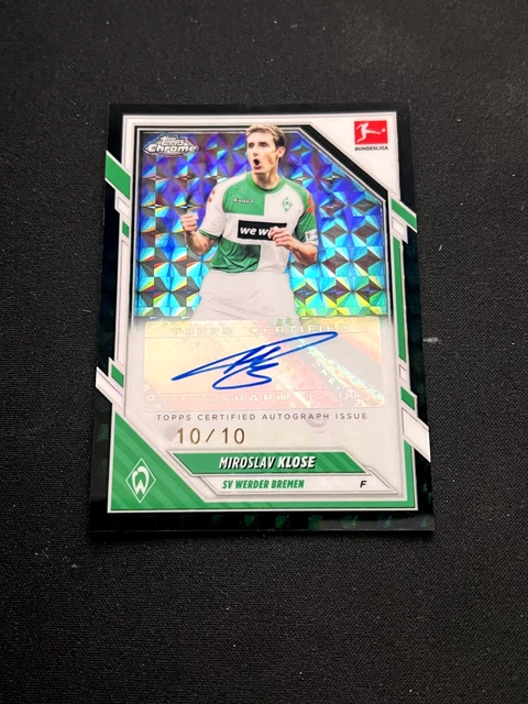 Topps Chrome Bundesliga Miroslav Klose /10 Geometric  Auto SV Werder Bremen