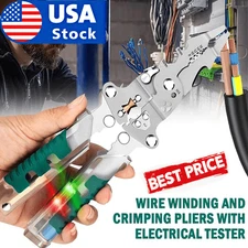 8-in-1 Multi-Functional Wire Stripper with Electrical Measurement Cable Scissor