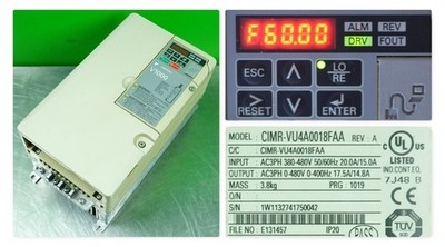 Yaskawa 17.5A CIMR-VU4A0018FAA V1000 Variable Frequency Drive Tested