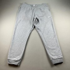 Nike Sweatpants Mens XL Gray Fleece Joggers Swoosh Logo Athletic Sportswear