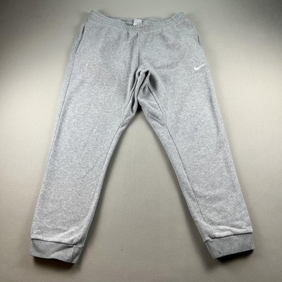 Nike Sweatpants Mens XL Gray Fleece Joggers Swoosh Logo Athletic Sportswear