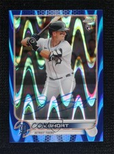 2022 Topps Chrome Rookie Blue RayWave Refractor /150 Zack Short #RA-ZS Auto sc2