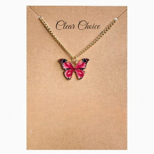 Cute Butterfly Pendant Necklace Jewelry Gifts For Women  Girls