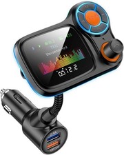Transmisor Bluetooth USB Para Carro Auto Cargador Receptor Con FM Radio Pantalla