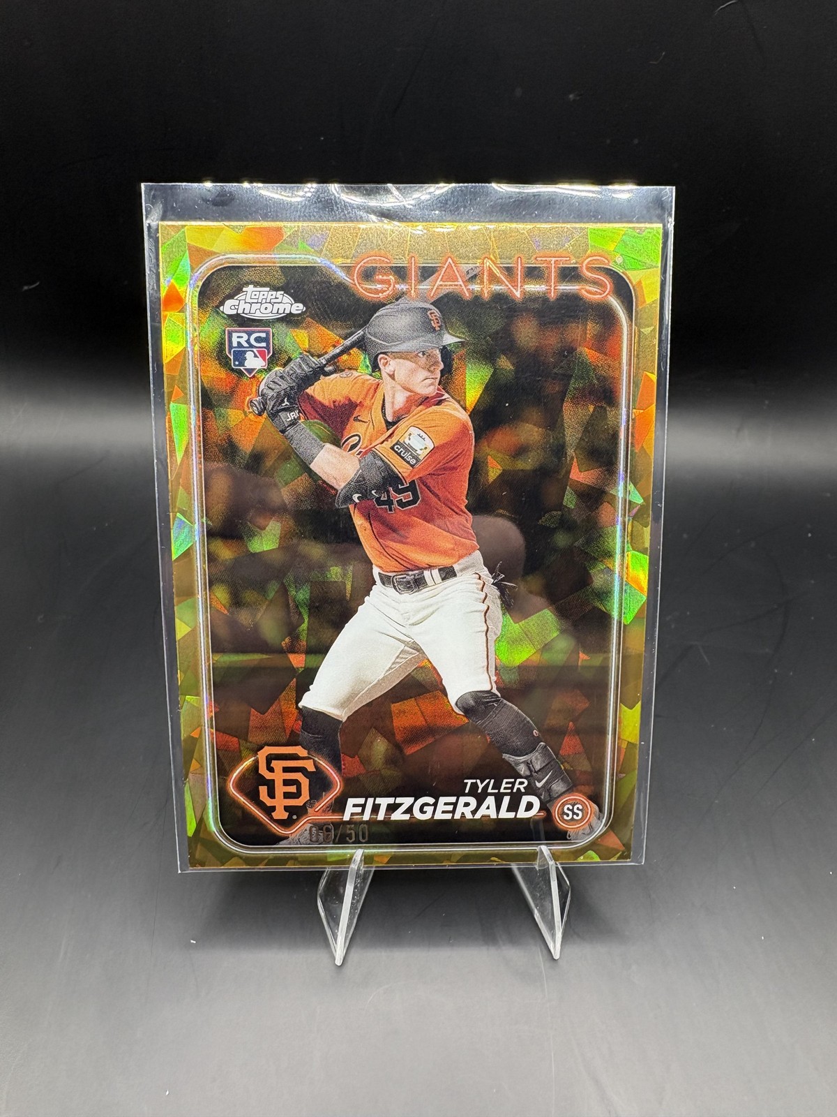 2024 Topps Chrome Sapphire Edition #602 Tyler Fitzgerald Gold #/50