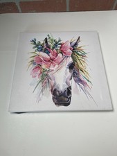 Unicorn Wall Art Canvas Print 12x12 Fantasy Decor Girls Room Pink Purple Blue