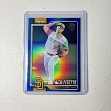 2026 Topps Series 1 #9 Nick Pivetta Blue Rainbow Foil 68/150 San Diego Padres