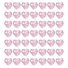 K9 Crystal Heart Beads 1 Holes Pendants, 50 Pack 14mm, Pink