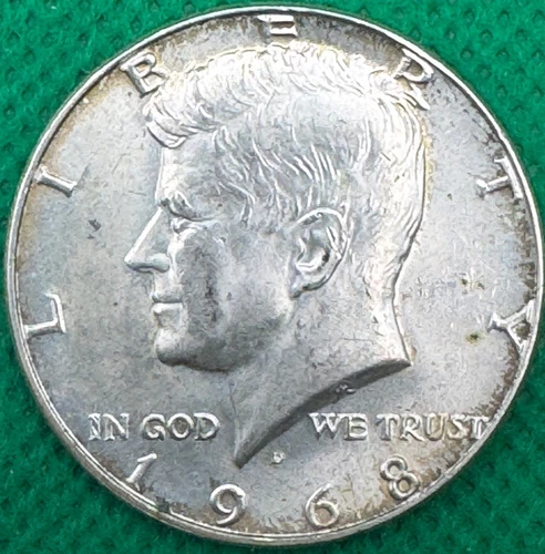 1968 D Kennedy Half Dollar  - 40% SILVER - BU (209d)