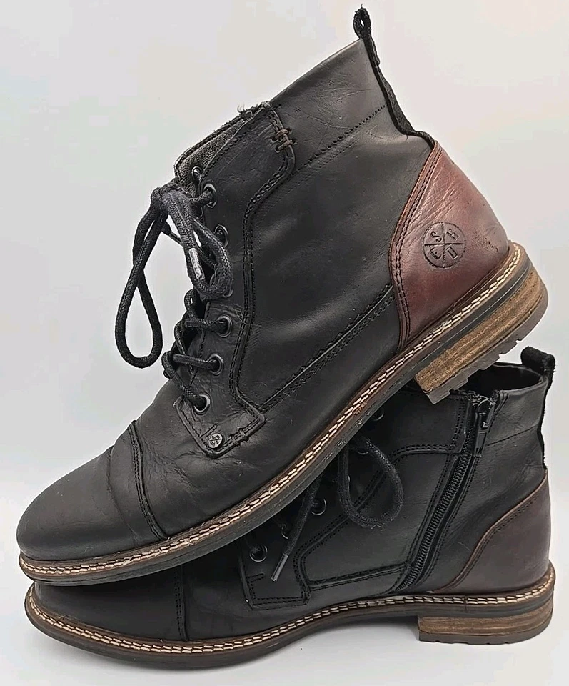 Bull Boxer Warrynt Botas Puntera-Puntera Para Hombre US 10 Negro Cuero Chukka Botas Hechas a Mano Foto 4 de 4