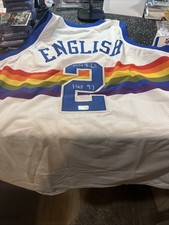 Alex English Signed Denver Nuggets Custom Jersey w/ HOF 97 Tristar COA