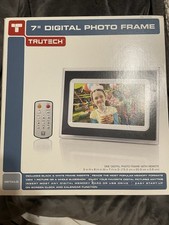 DIGITAL PHOTO FRAME WITH REMOTE CONTROL, 7  BY TRUTECH, NEW IN BOX
