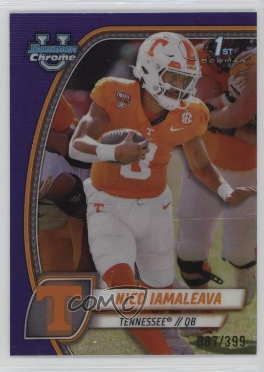 2024 Bowman U Chrome Purple Refractor 87/399 Nico Iamaleava #139 wq8