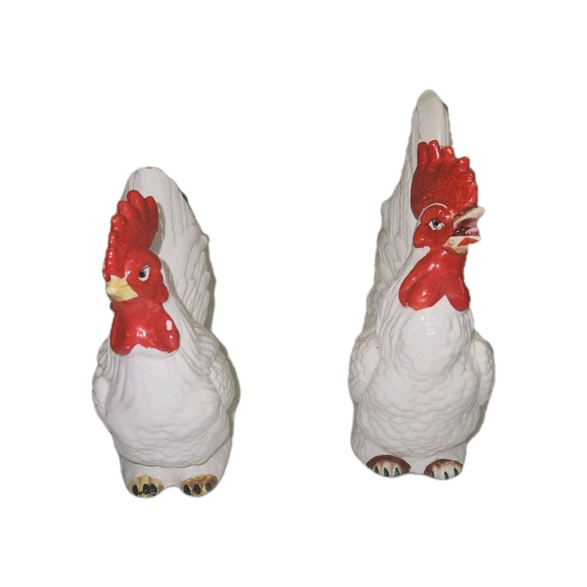 Chase Japan 2 Ceramic White Rooster & Chicken Set 3640 | eBay