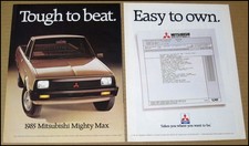 1985 Mitsubishi Mighty Max 2-Page Print Ad 1984 Car Automobile Advertisement VTG