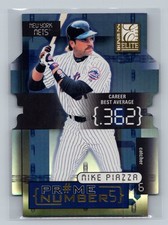 2001 Donruss Elite #PN-6B Mike Piazza Prime Numbers Die Cuts #/302