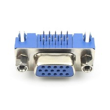 2pcs D-SUB 15 pin DB15 right angle female VGA PCB socket connector 3 rows 3.08