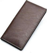 Leather Checkbook Cover for Men Women,Compact Long Wallet Durable Wallet Ample S