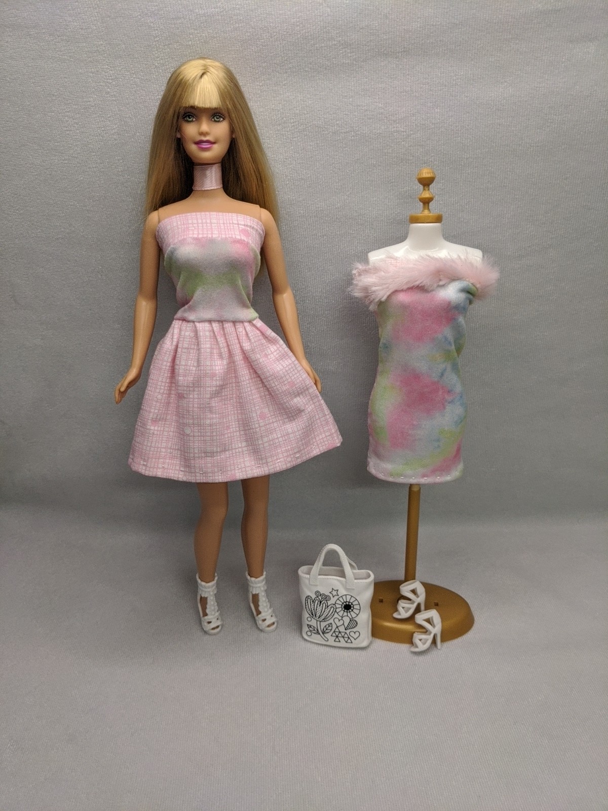 Redressed Barbie Doll With New Handmade Outfits