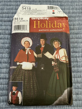 Simplicity Holiday Pattern Collection 5418 Size A XS S M L XL Uncut 2003