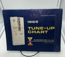 Vintage 1965 Tune-Up Ignition Parts Chart Guaranteed Parts Co. Catalog