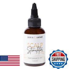 Bask  Lather Scalp Stimulator Hair Growth Oil; Cold Pressed Mint  Rosemary