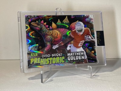Matthew Golden 2024 Wild Card Dino-Might Ray-Wave Holo Green Bay Rookie 1/1