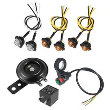 Universal ATV UTV Street Legal LED Turn Signal Kit Horn Blinkers
