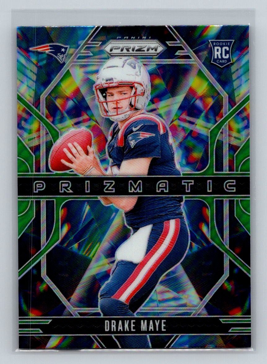 2024 Panini Prizm - Prizmatic Drake Maye #2 Green Prizm (RC)