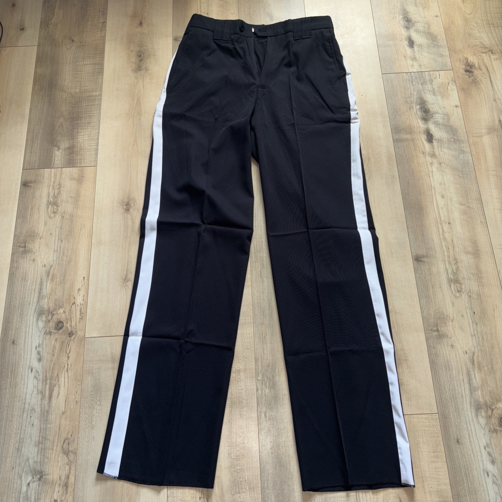 Pantaloni da calcio uomo Cliff Keen leggeri neri righe bianche taglia large (32)