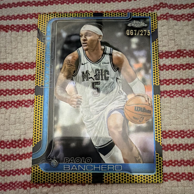 Topps 2024-25 Chrome Basketball Paolo Banchero Magic #140 Gold 067/275