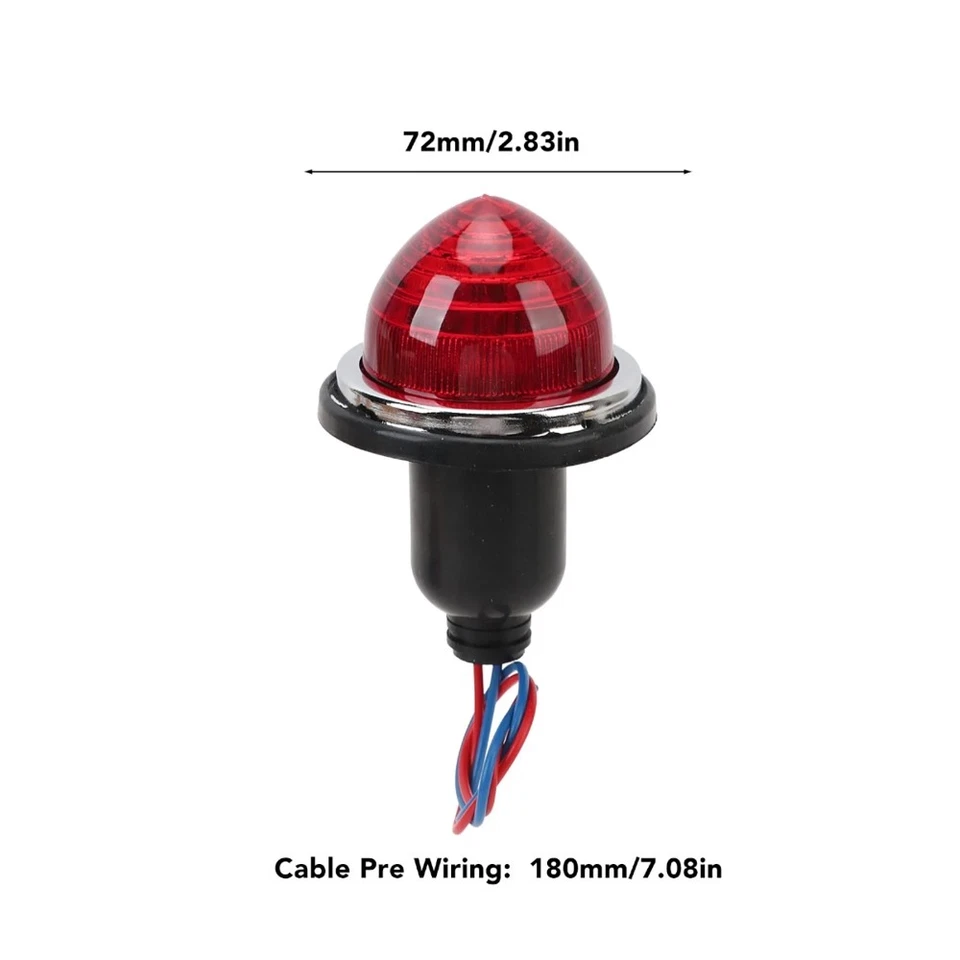 Luces de intermitente/parada rojas delanteras/traseras de 72 mm 2 piezas para Mini Morris Minor clásico Foto 2 de 4