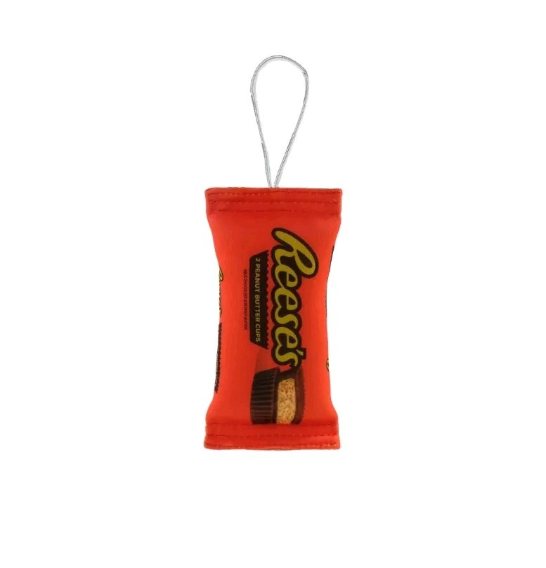 Reese's Peanut Butter Cup Plush Polyester Christmas Ornament Orange Size 5x2