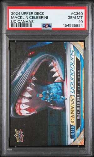 2024-25 Upper Deck Extended Macklin Celebrini Young Guns Canvas PSA 10 #C360 RC
