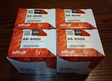Lot Of 4 AMD A6-9500 AM4 Processors NEW IN BOX CPUs + Heatsink See Pics/Desc