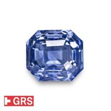 GRS Certified CEYLON Blue Sapphire 7.15 Ct. Natural Untreated OCTAGON Remarkable
