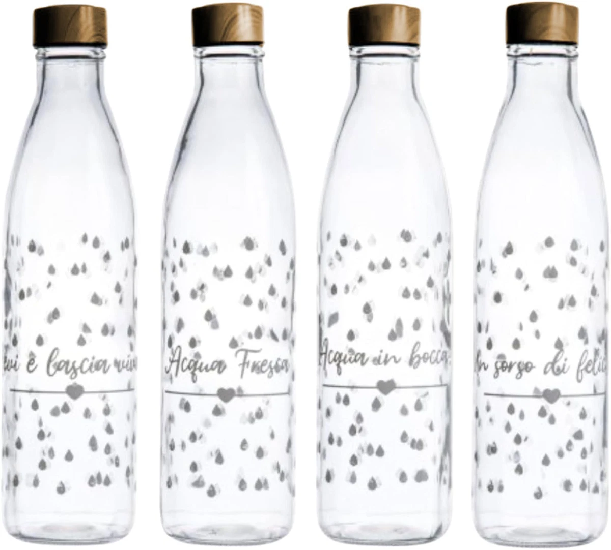 BrandPrint Bottiglia in Vetro Blu per Acqua solarizzata Modello Iside 750 ml con